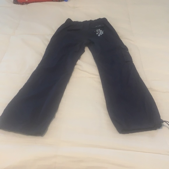 Y2K Limited Too Pants embroidered embellished sequins birds flowers navy blue 8 - Picture 4 of 16